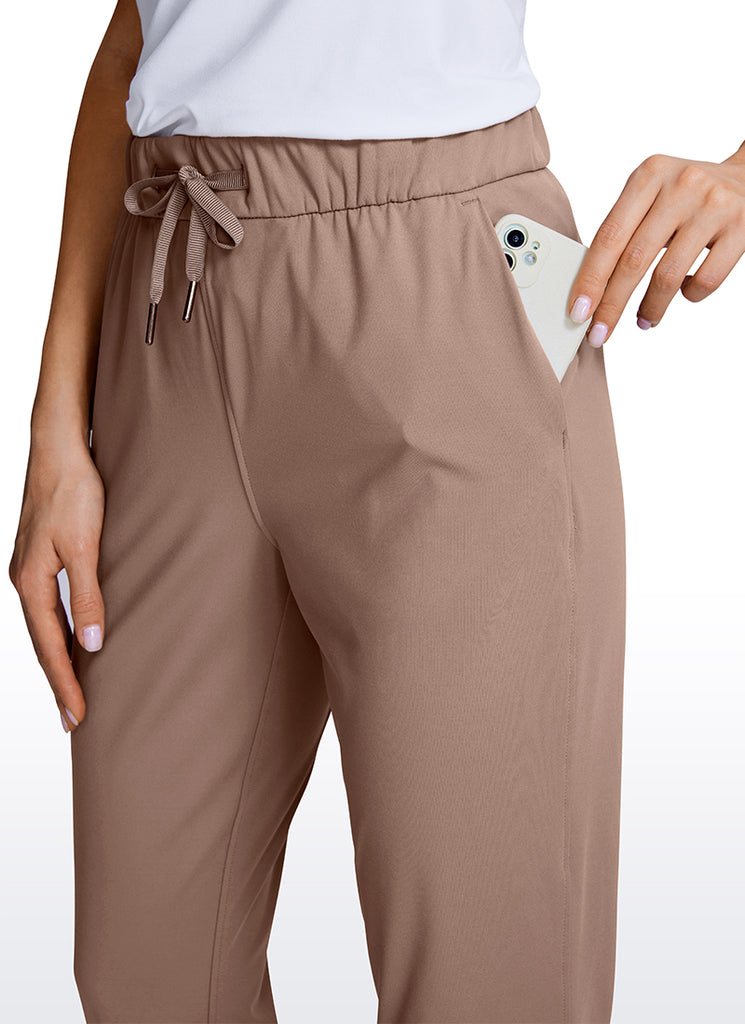 CRZ YOGA Women's Travel Slim Fit Stretch Cropped Pants Capris 23'' Ink Blue