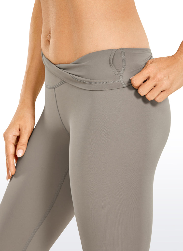 CRZ YOGA Women's Train High Rise Hugged Feel Compression Leggings 28'' Dark Green