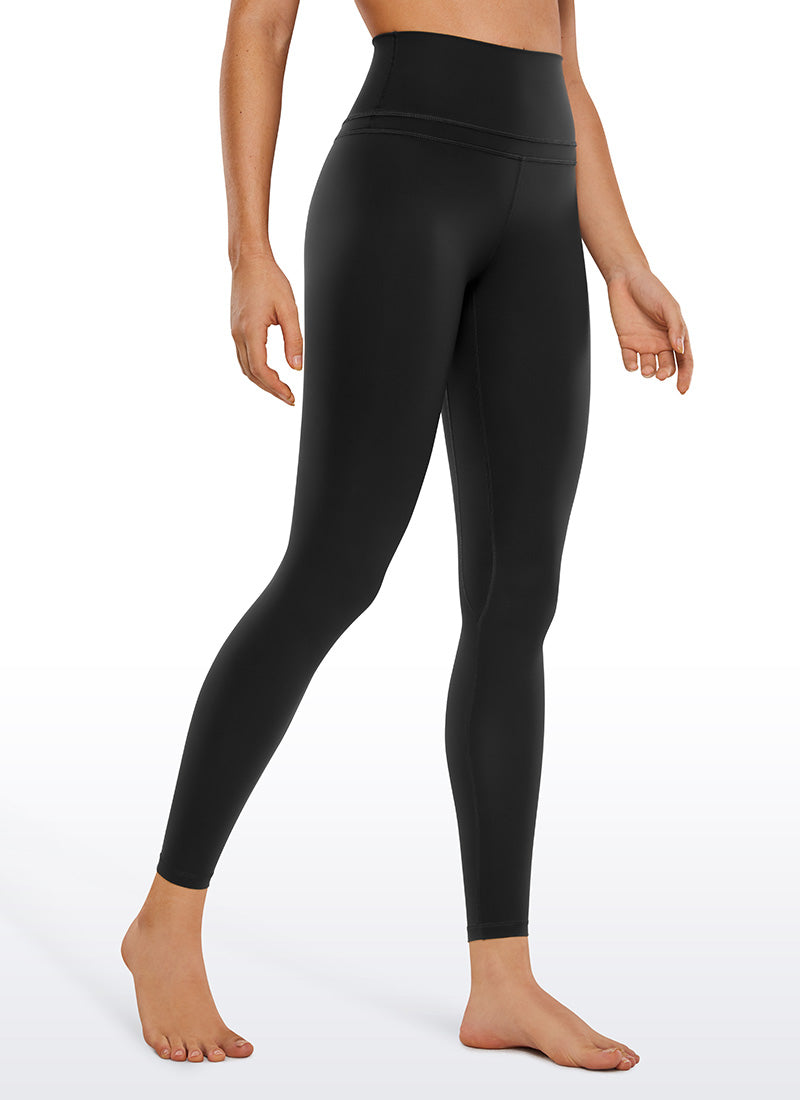 CRZ YOGA Women's Yoga Train High Rise Tall Nakedfeel Leggings 28'' Black