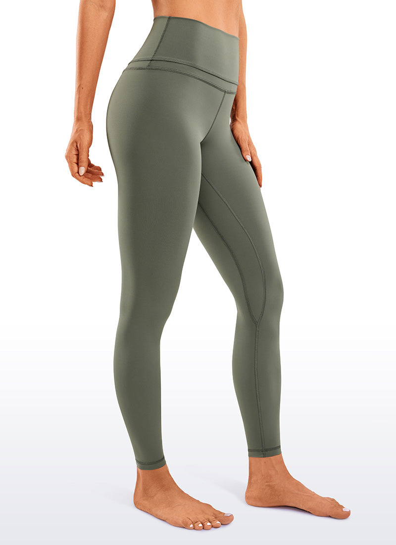 CRZ YOGA Women's Yoga Train High Rise Tall Nakedfeel Leggings 28'' Grey Sage