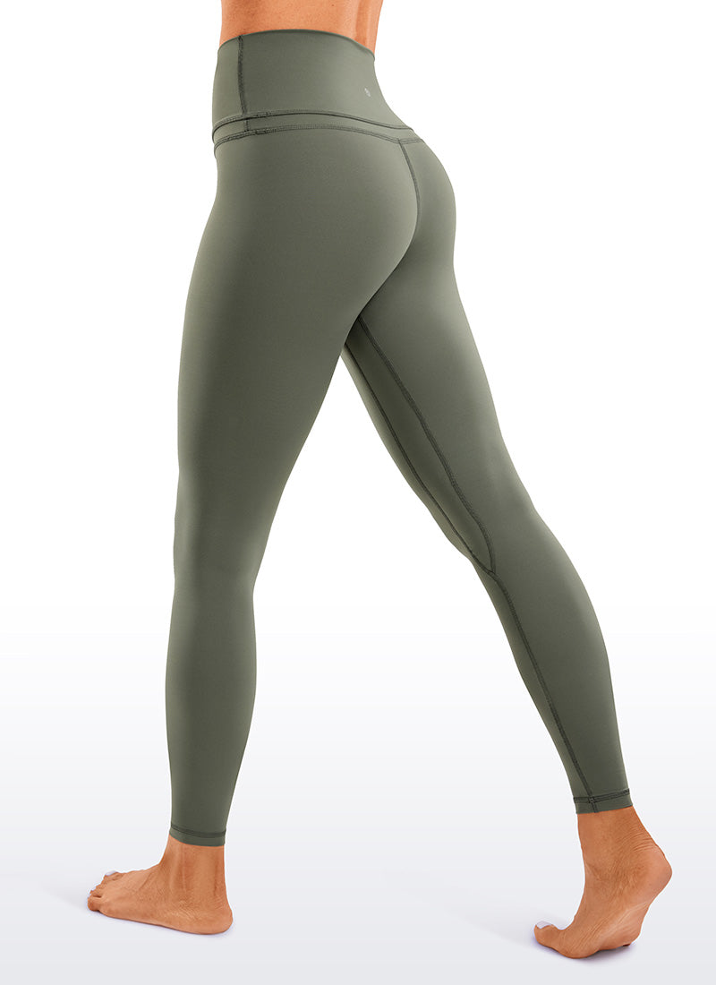 CRZ YOGA Women's Yoga Train High Rise Tall Nakedfeel Leggings 28'' Grey Sage