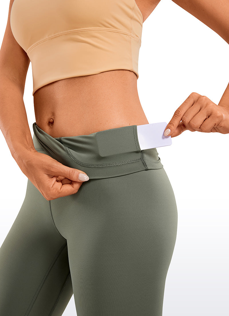 CRZ YOGA Women's Yoga Train High Rise Tall Nakedfeel Leggings 28'' Grey Sage