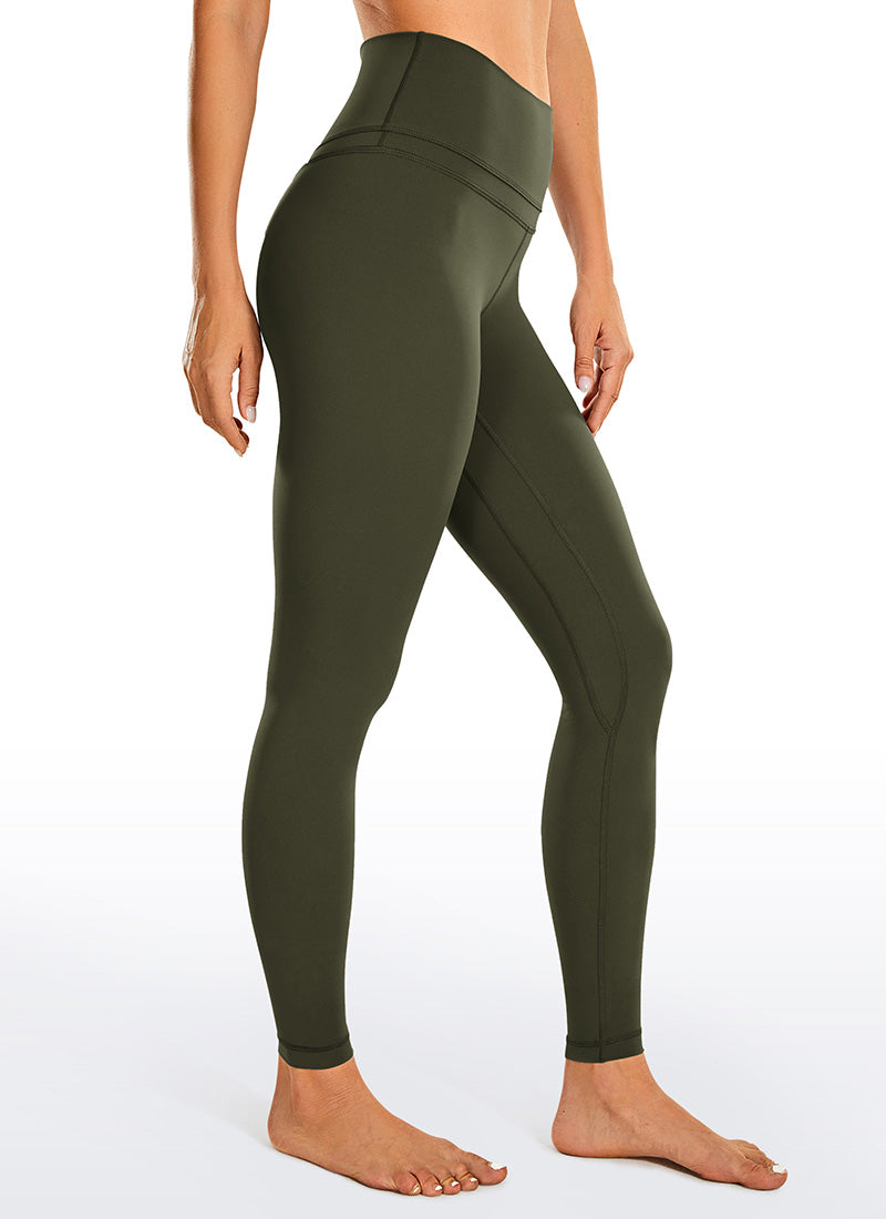 CRZ YOGA Women's Yoga Train High Rise Tall Nakedfeel Leggings 28'' Olive Green
