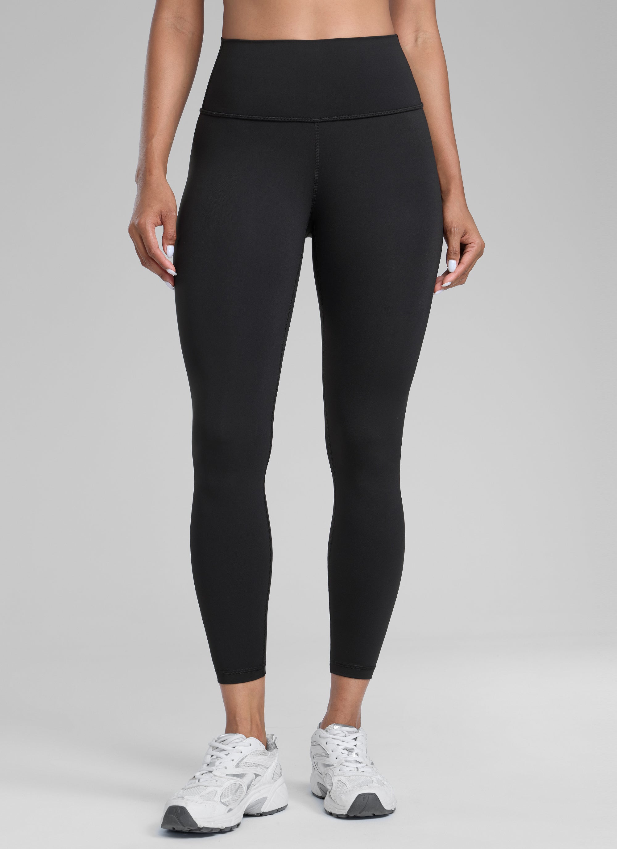 CRZ YOGA Women's Train High Rise Hugged Feel Compression Leggings 25'' Black