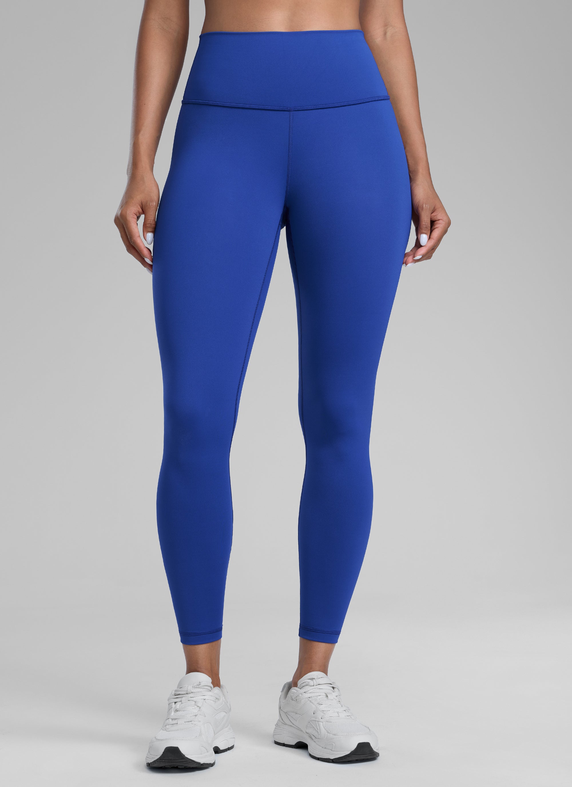 CRZ YOGA Women's Train High Rise Hugged Feel Compression Leggings 25'' Waves Blue