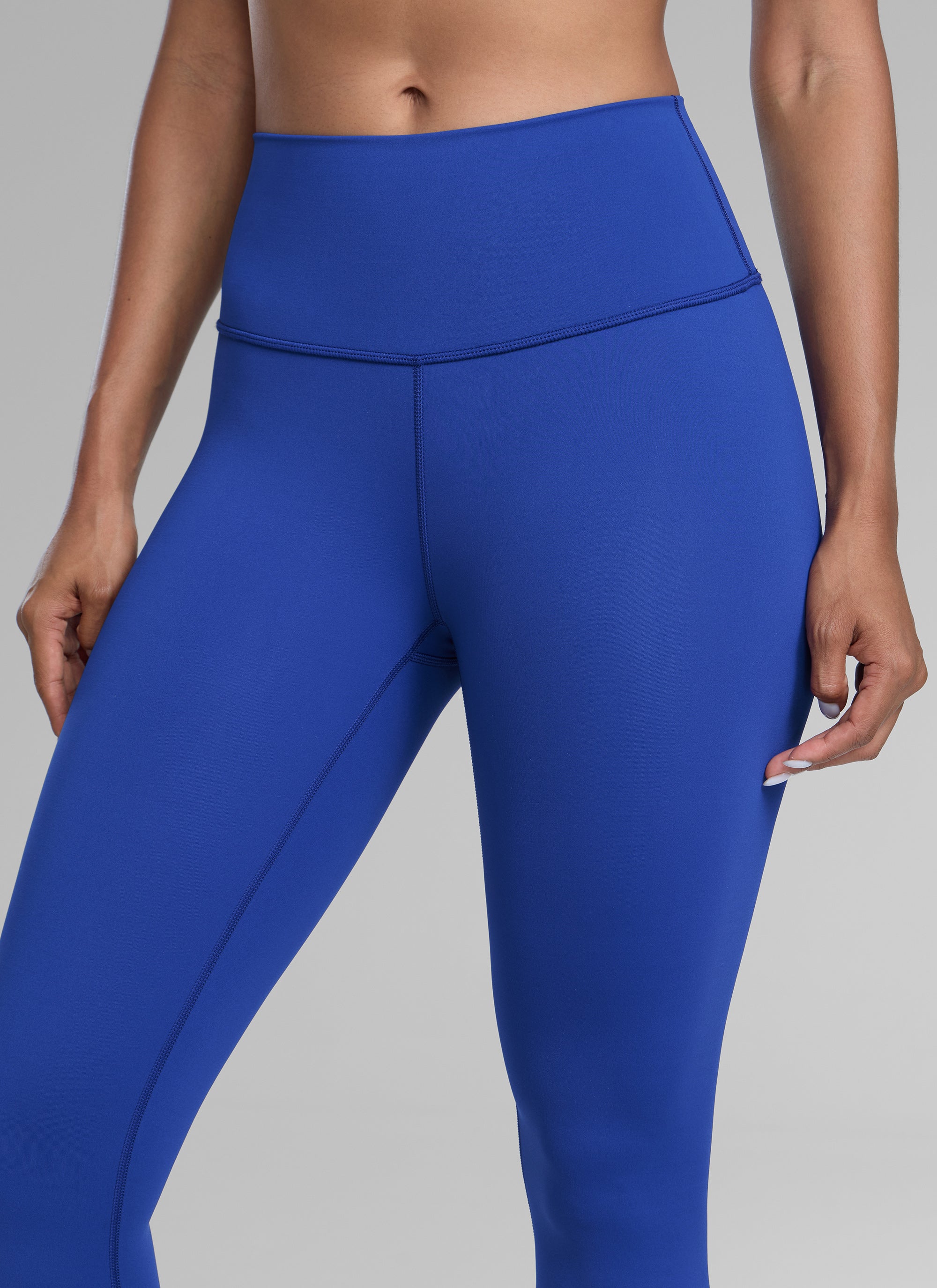 CRZ YOGA Women's Train High Rise Hugged Feel Compression Leggings 25'' Waves Blue
