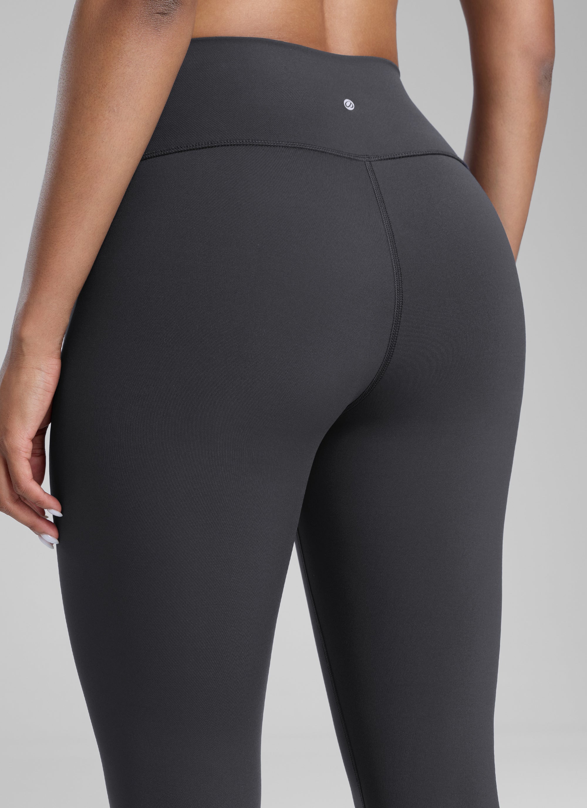 CRZ YOGA Women's Train High Rise Hugged Feel Compression Leggings 25'' Ink Gray