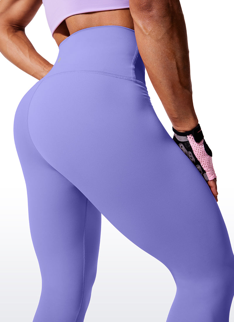 CRZ YOGA Women's Train High Rise Hugged Feel Compression Leggings 25'' Dark Lavender Purple