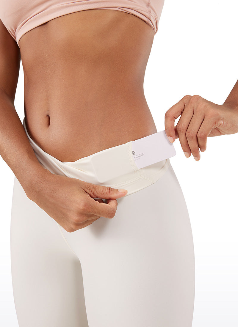 CRZ YOGA Women's Yoga High Rise Biker Shorts Nakedfeel Shorts 8'' Sterling