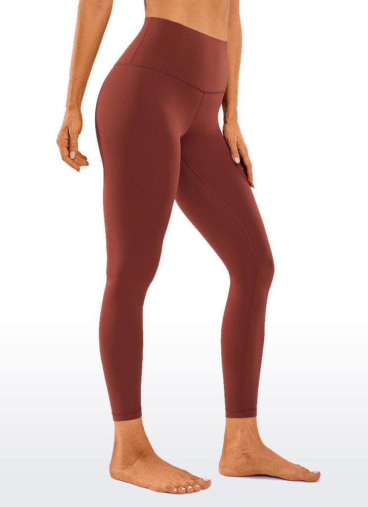 CRZ YOGA Women's Yoga Lounge High Rise Butterluxe Yoga Leggings 25'' Jujube Brown
