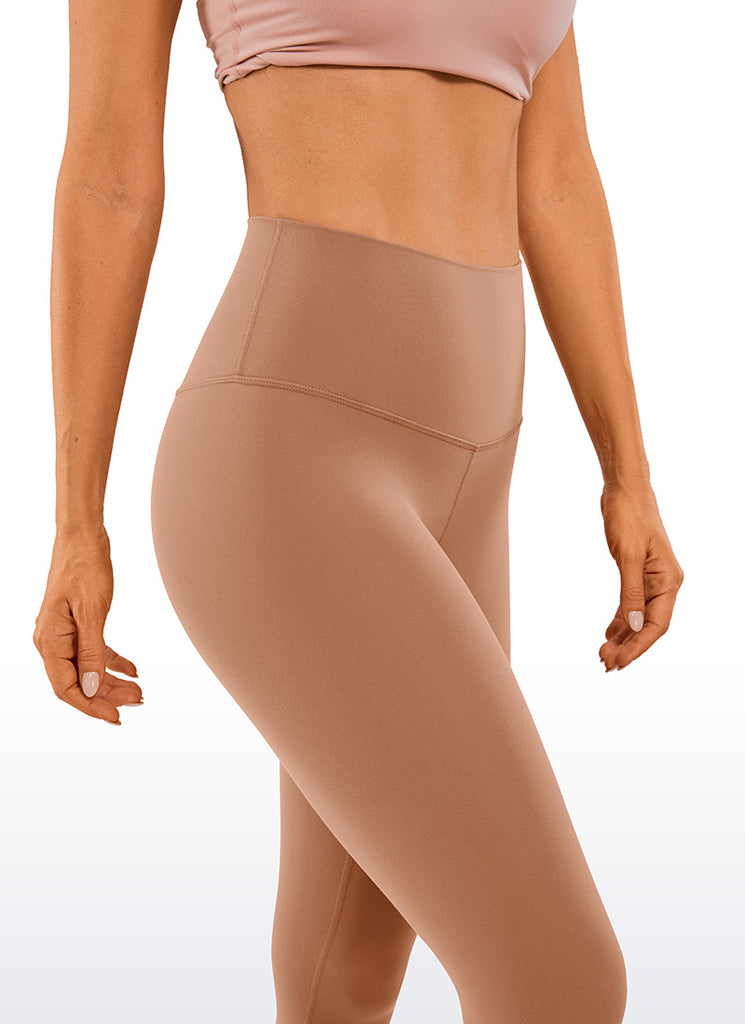 CRZ YOGA Women's Yoga Lounge High Rise Butterluxe Yoga Leggings 25'' Jujube Brown