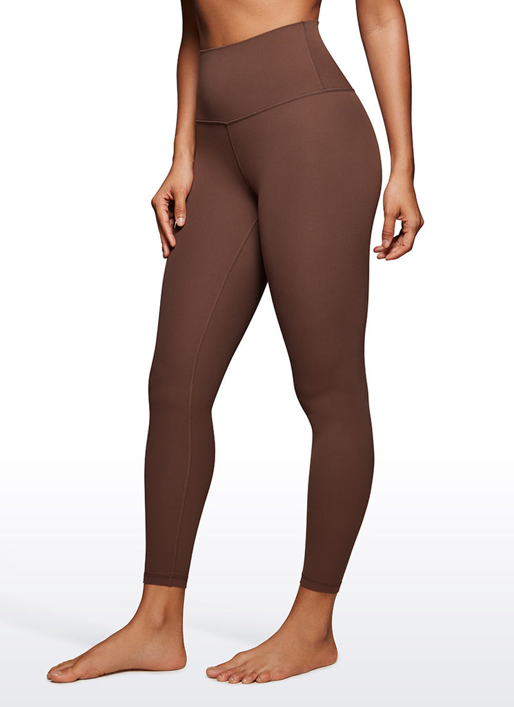 CRZ YOGA Women's Yoga Lounge High Rise Butterluxe Yoga Leggings 25'' Coffee Brown