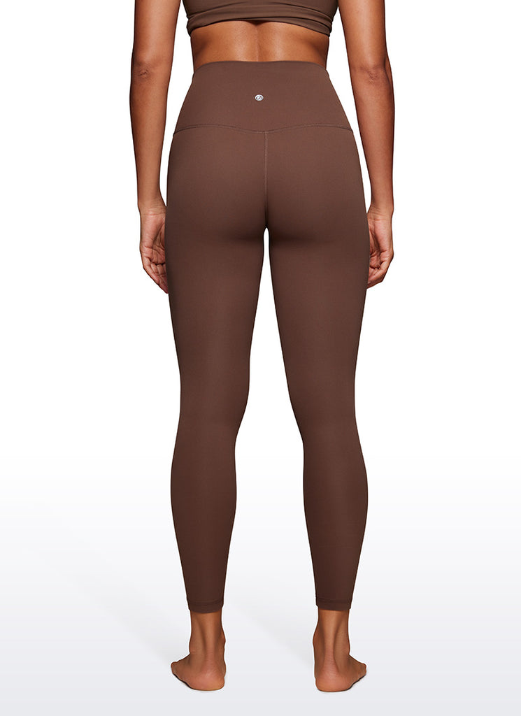 CRZ YOGA Women's Yoga Lounge High Rise Butterluxe Yoga Leggings 25'' Coffee Brown