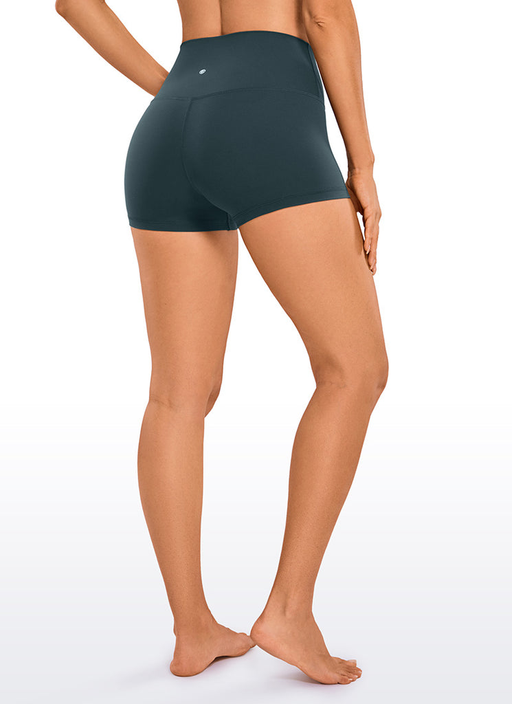 CRZ YOGA Women's Yoga High Rise Booty Butterluxe Biker Shorts 2.5'' Royal Lilac