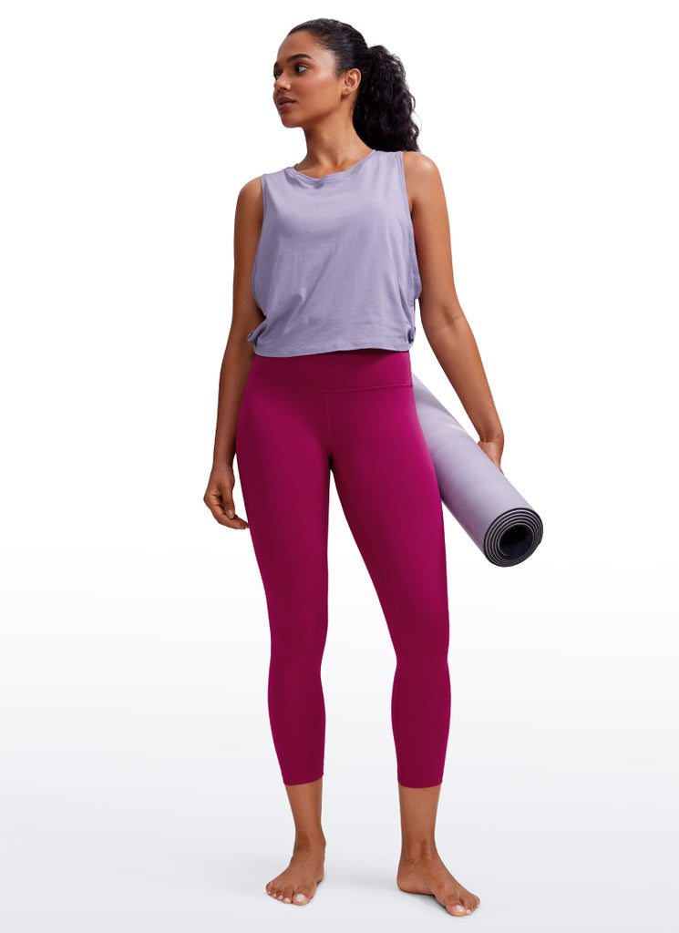 CRZ YOGA Women's Yoga Lounge High Rise Butterluxe Yoga Leggings 23'' Grey Sage