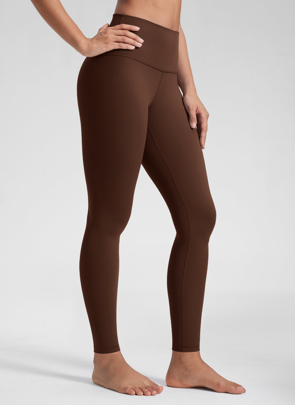 CRZ YOGA Women's Yoga Lounge High Rise Butterluxe Yoga Leggings 28'' Lava Brown @model_info:Winama