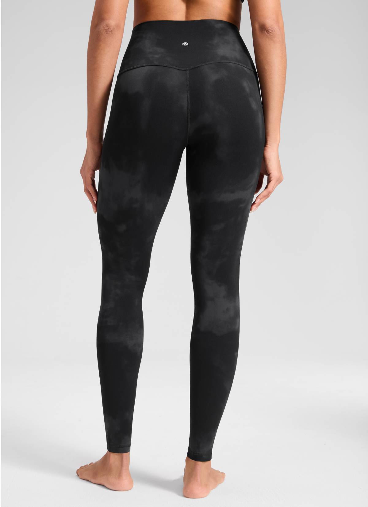 CRZ YOGA Women's Yoga Lounge High Rise Butterluxe Yoga Leggings 30'' Black Tie Dye Flowers @model_info:Dany