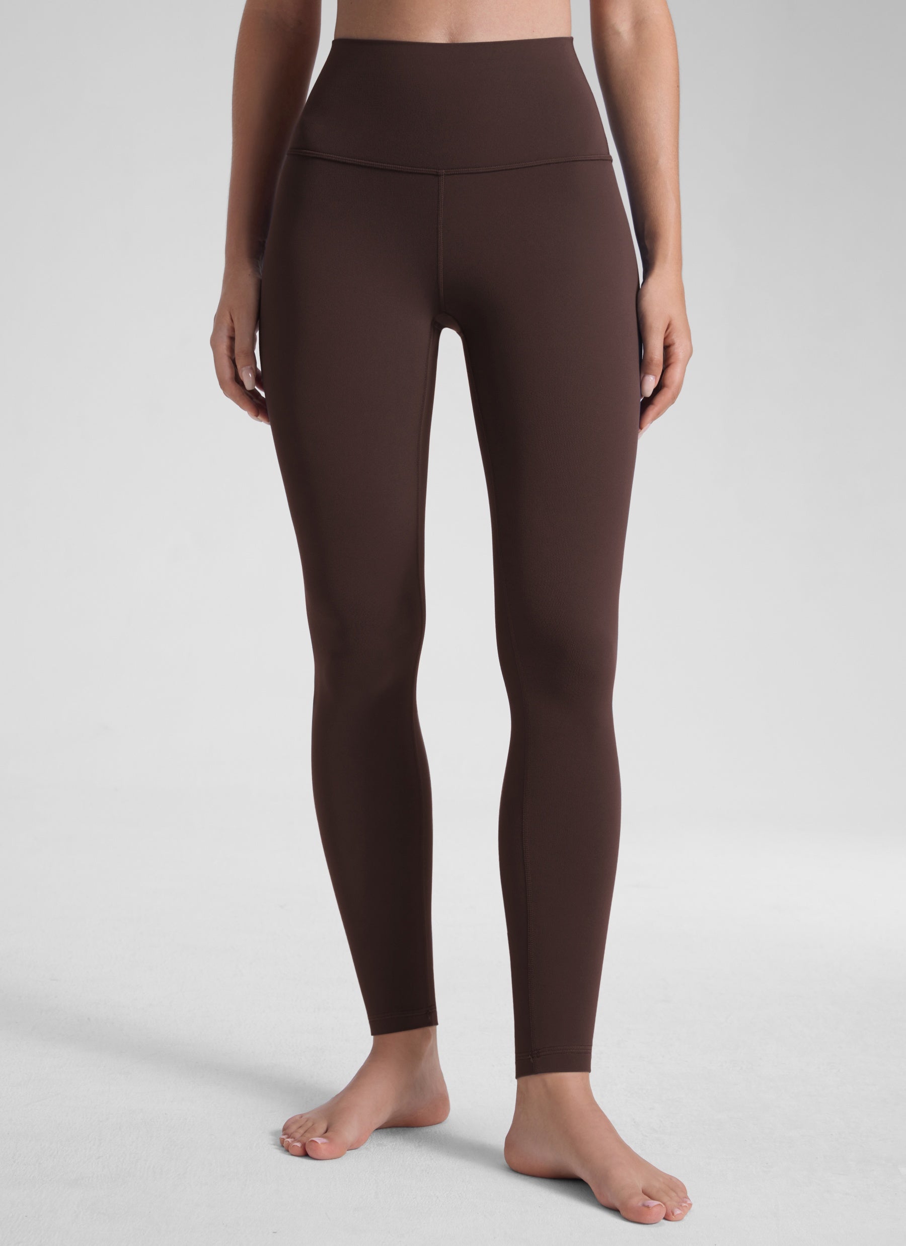 CRZ YOGA Women's Yoga Lounge High Rise Butterluxe Yoga Leggings 30'' Hot Fudge Brown @model_info:Malisa
