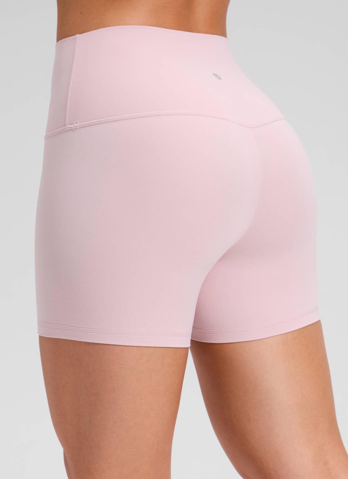 CRZ YOGA Women's Yoga High Rise Biker Shorts Butterluxe Shorts 4'' Pink Haze @model_info:Mariana