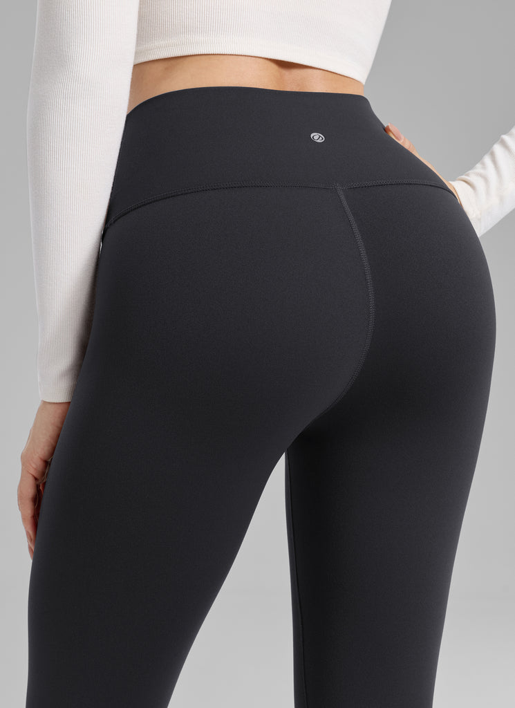 CRZ YOGA Women's Thermal Fleece Lined Casual High Rise Legging 25'' Ink Gray