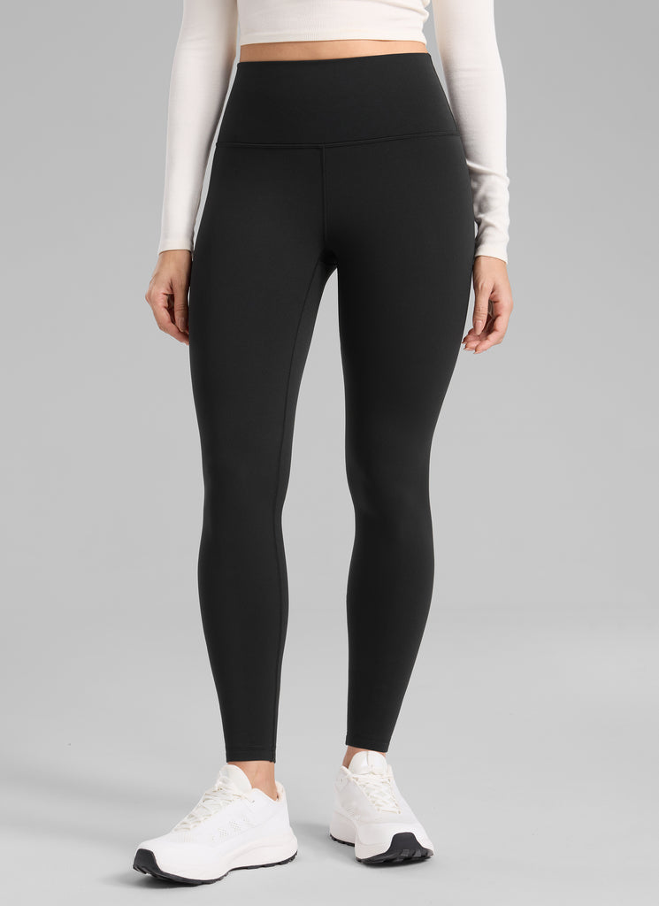 CRZ YOGA Women's Fleece Lined Casual High Rise Legging 28'' Black