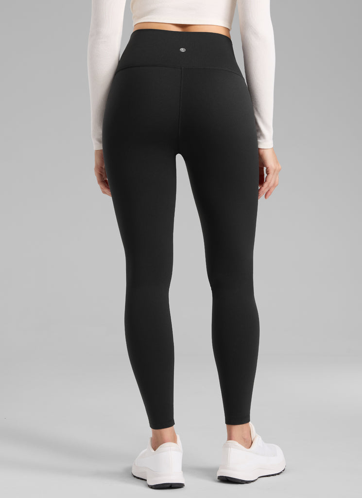 CRZ YOGA Women's Fleece Lined Casual High Rise Legging 28'' Black