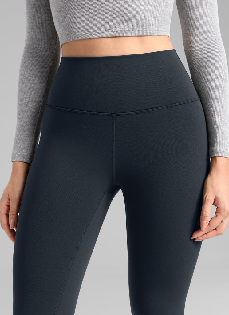 CRZ YOGA Women's Fleece Lined Casual High Rise Legging 28'' True Navy