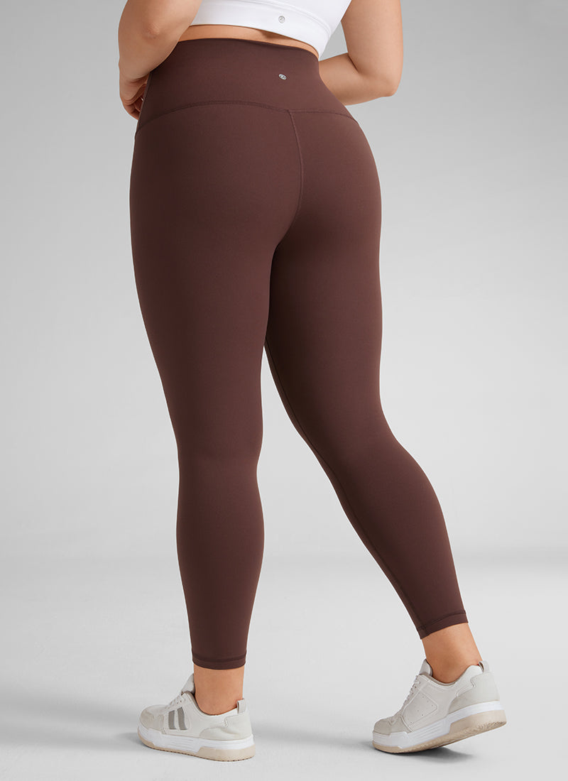 CRZ YOGA Women's Yoga High Rise Plus Size Butterluxe Leggings 25'' Taupe @model_info:Victoria