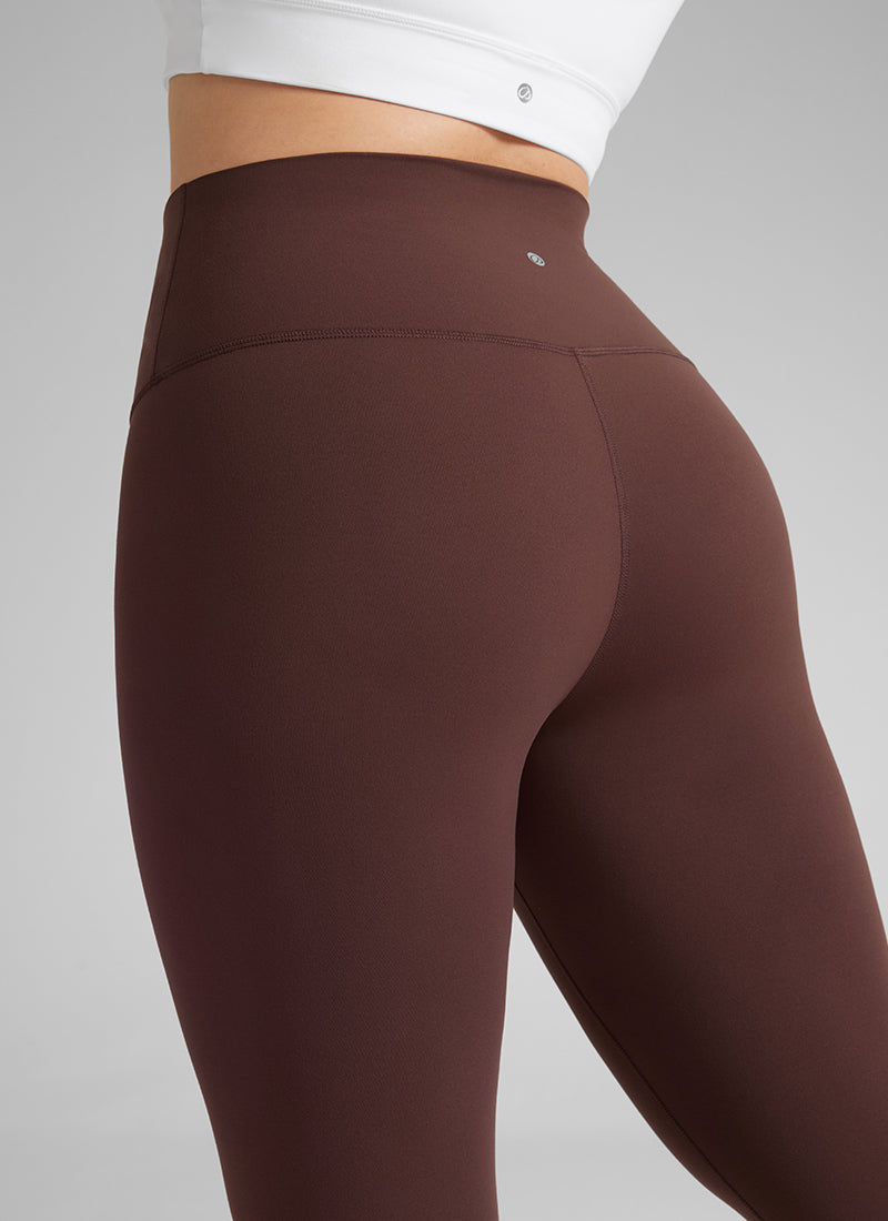 CRZ YOGA Women's Yoga High Rise Plus Size Butterluxe Leggings 25'' Taupe @model_info:Victoria
