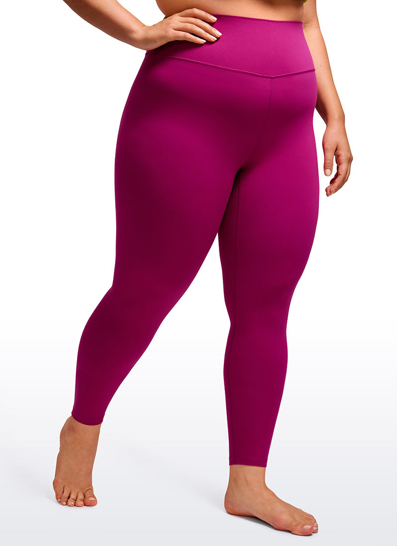 CRZ YOGA Women's Yoga High Rise Plus Size Butterluxe Leggings 25'' Magenta Purple @model_info:Deni