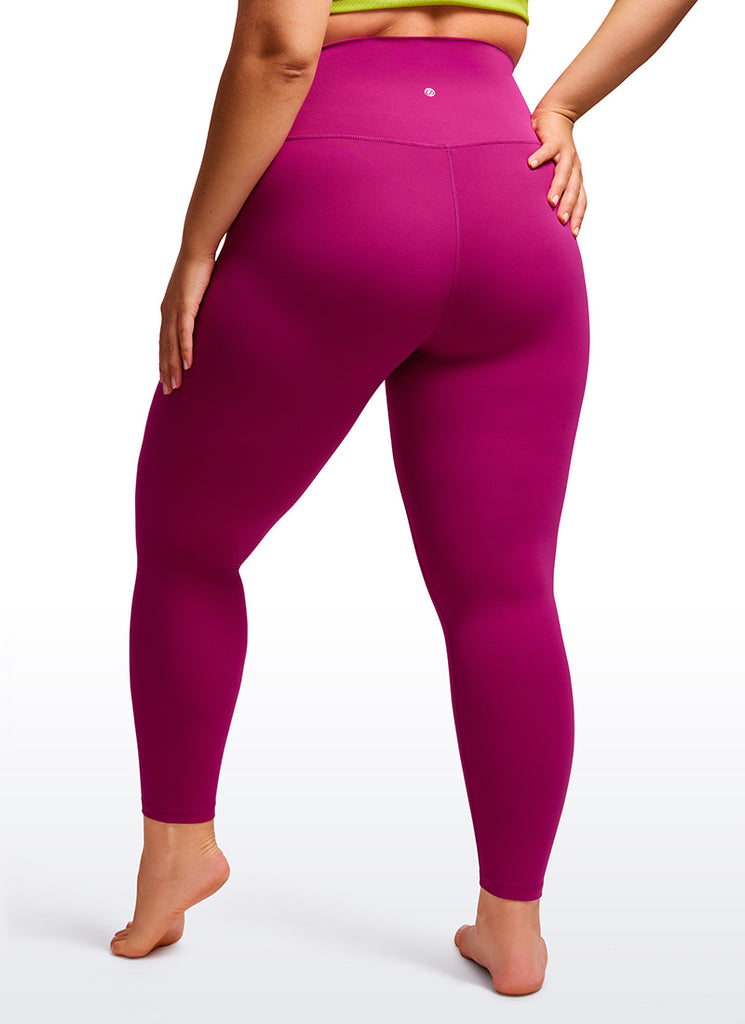 CRZ YOGA Women's Yoga High Rise Plus Size Butterluxe Leggings 25'' Magenta Purple