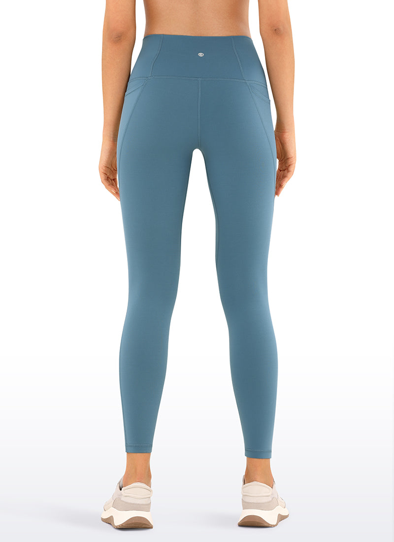 CRZ YOGA Women's Yoga Lounge High Rise Butterluxe Pocket Leggings 25'' Blue Ashes @model_info:M