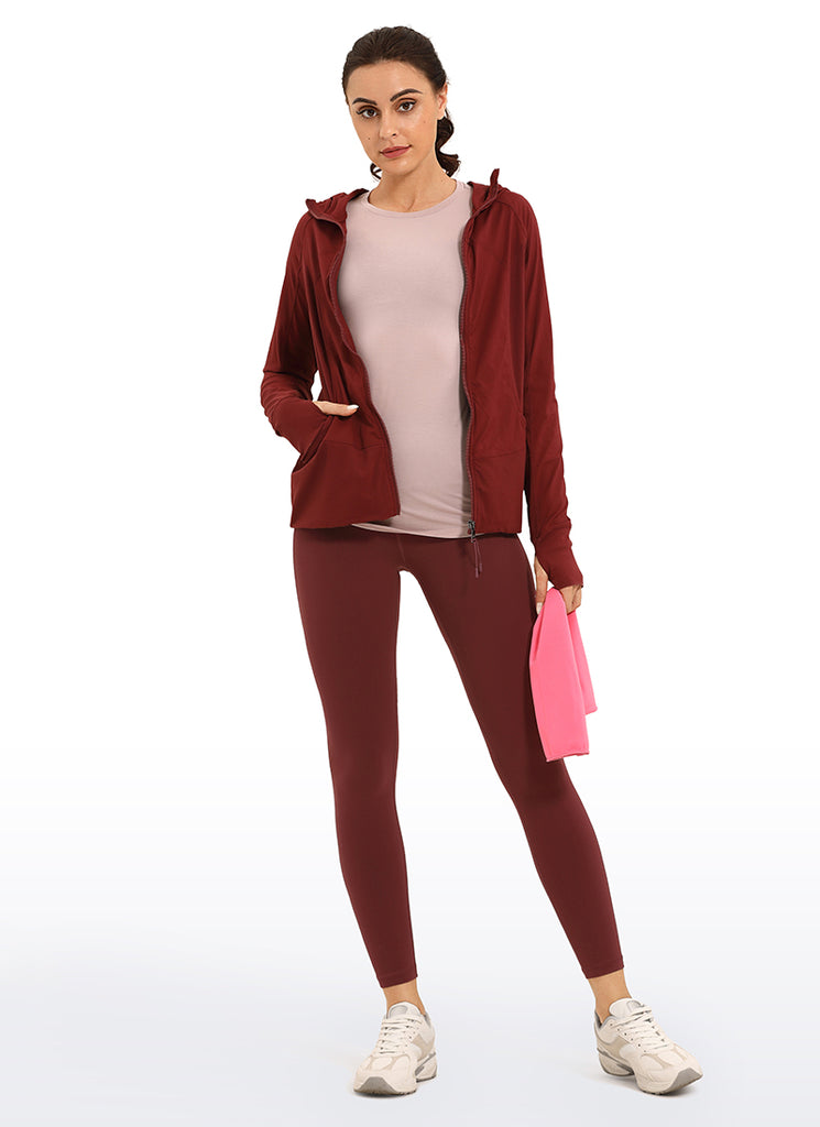 CRZ YOGA Women's Yoga Lounge High Rise Butterluxe Pocket Leggings 25'' Petrol Blue