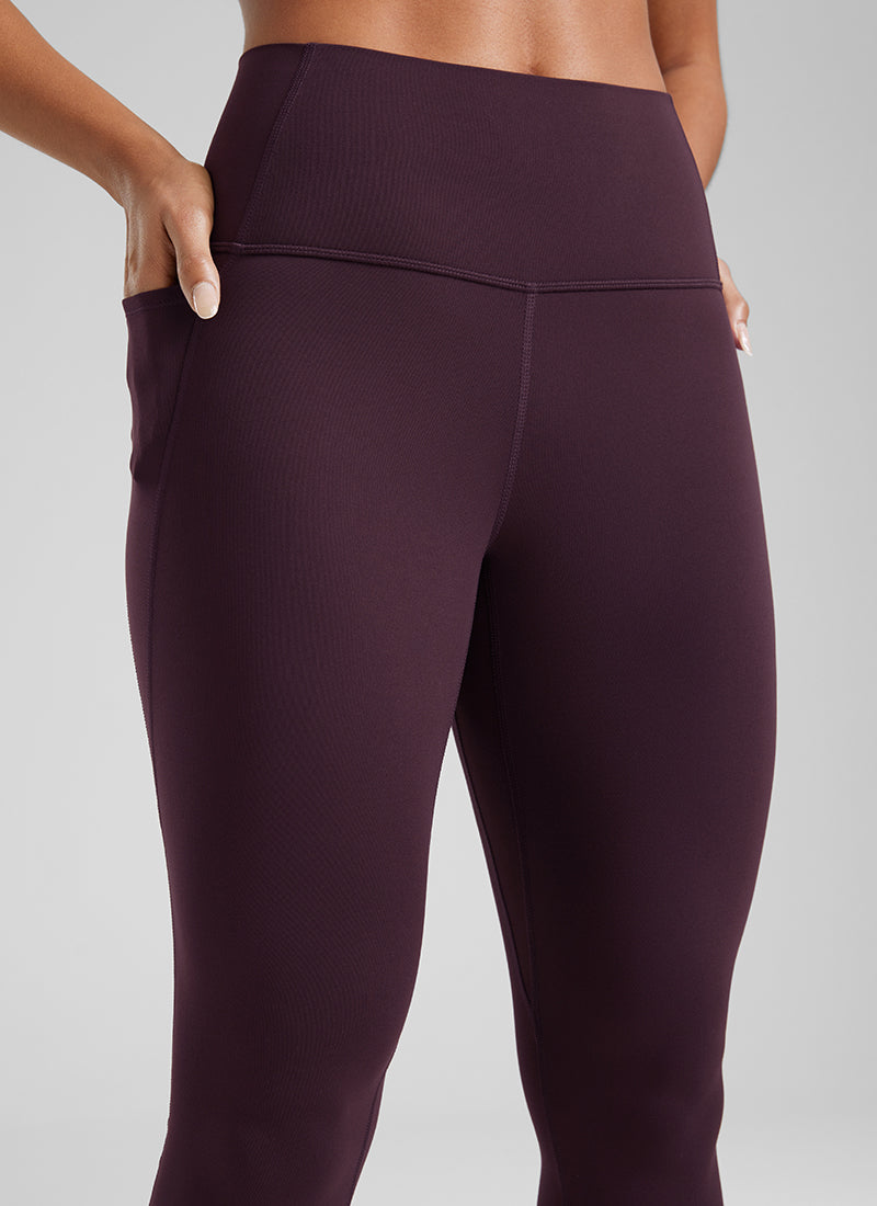 CRZ YOGA Women's Yoga Lounge High Rise Butterluxe Pocket Leggings 25'' Deep Purple @model_info:Crystal