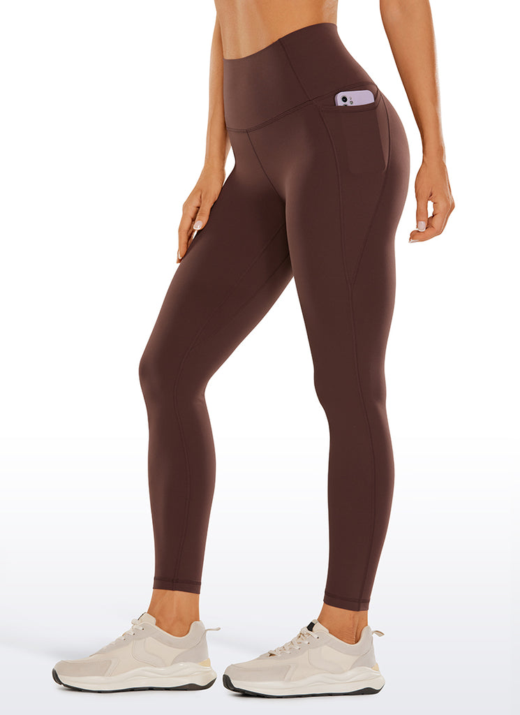 CRZ YOGA Women's Yoga Lounge High Rise Butterluxe Pocket Leggings 25'' Dark Green