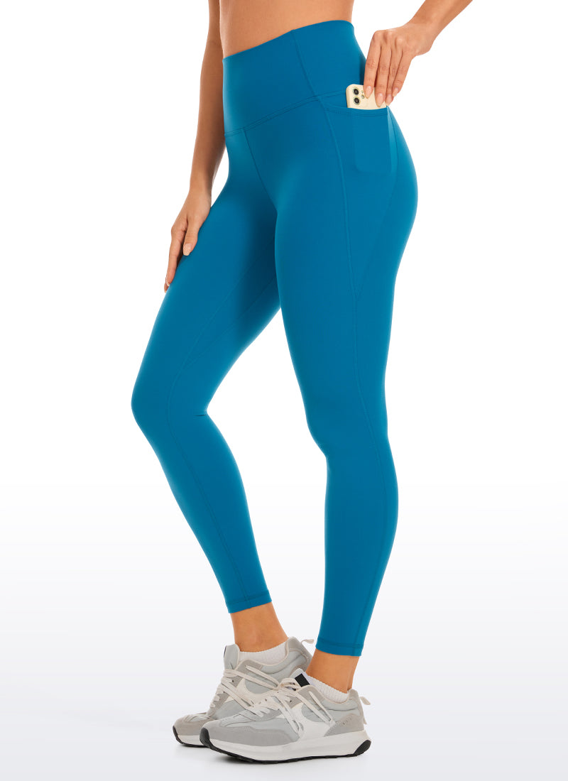 CRZ YOGA Women's Yoga Lounge High Rise Butterluxe Pocket Leggings 25'' Super-sonic Blue @model_info:D
