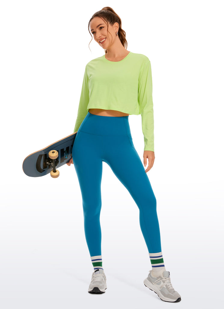 CRZ YOGA Women's Yoga Lounge High Rise Butterluxe Pocket Leggings 25'' Tie Dye Smoke Ink