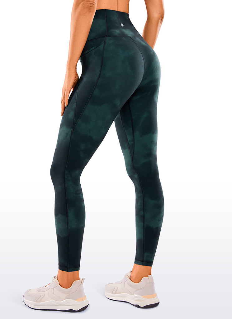 CRZ YOGA Women's Yoga Lounge High Rise Butterluxe Pocket Leggings 25'' Grey Olive
