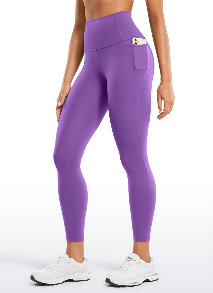 CRZ YOGA Women's Yoga Lounge High Rise Butterluxe Pocket Leggings 25'' Deep Red