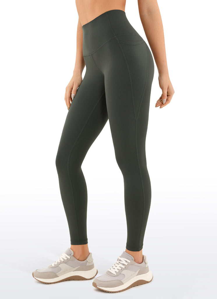 CRZ YOGA Women's Yoga Lounge High Rise Butterluxe Pocket Leggings 25'' Tornado