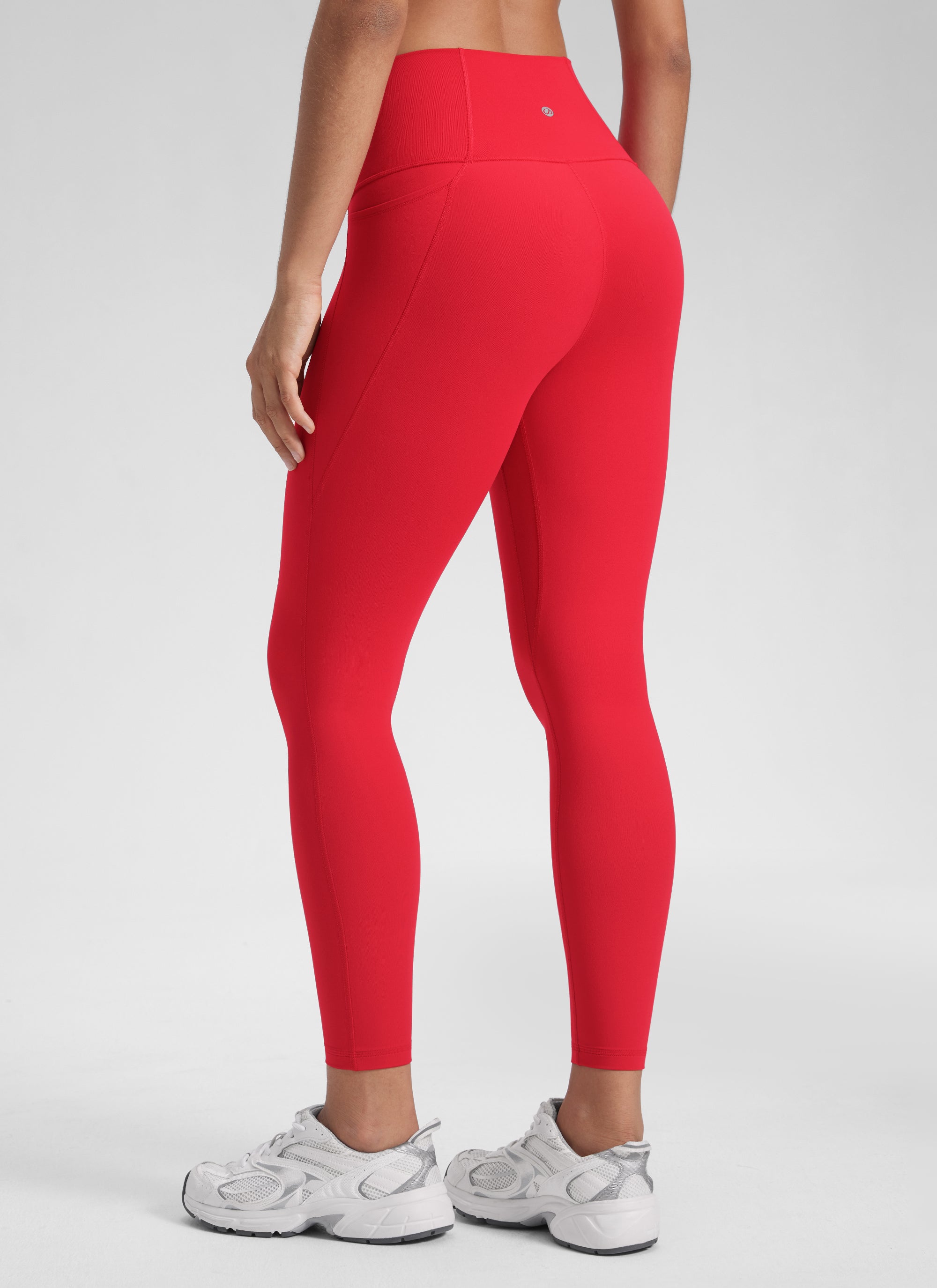 CRZ YOGA Women's Yoga Lounge High Rise Butterluxe Pocket Leggings 25'' Aurora Red