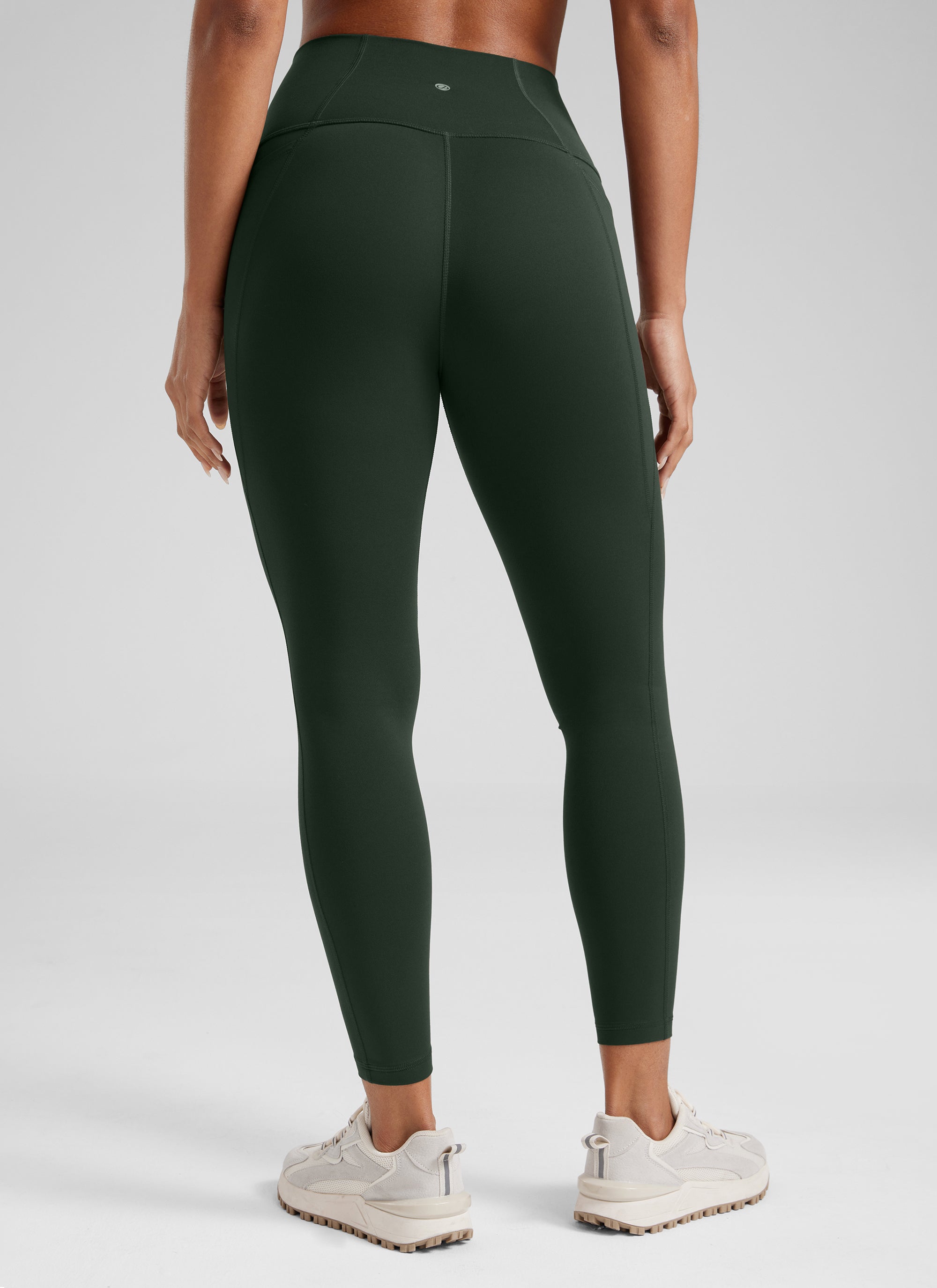 CRZ YOGA Women's Yoga Lounge High Rise Butterluxe Pocket Leggings 25'' Legend Green @model_info:Crystal