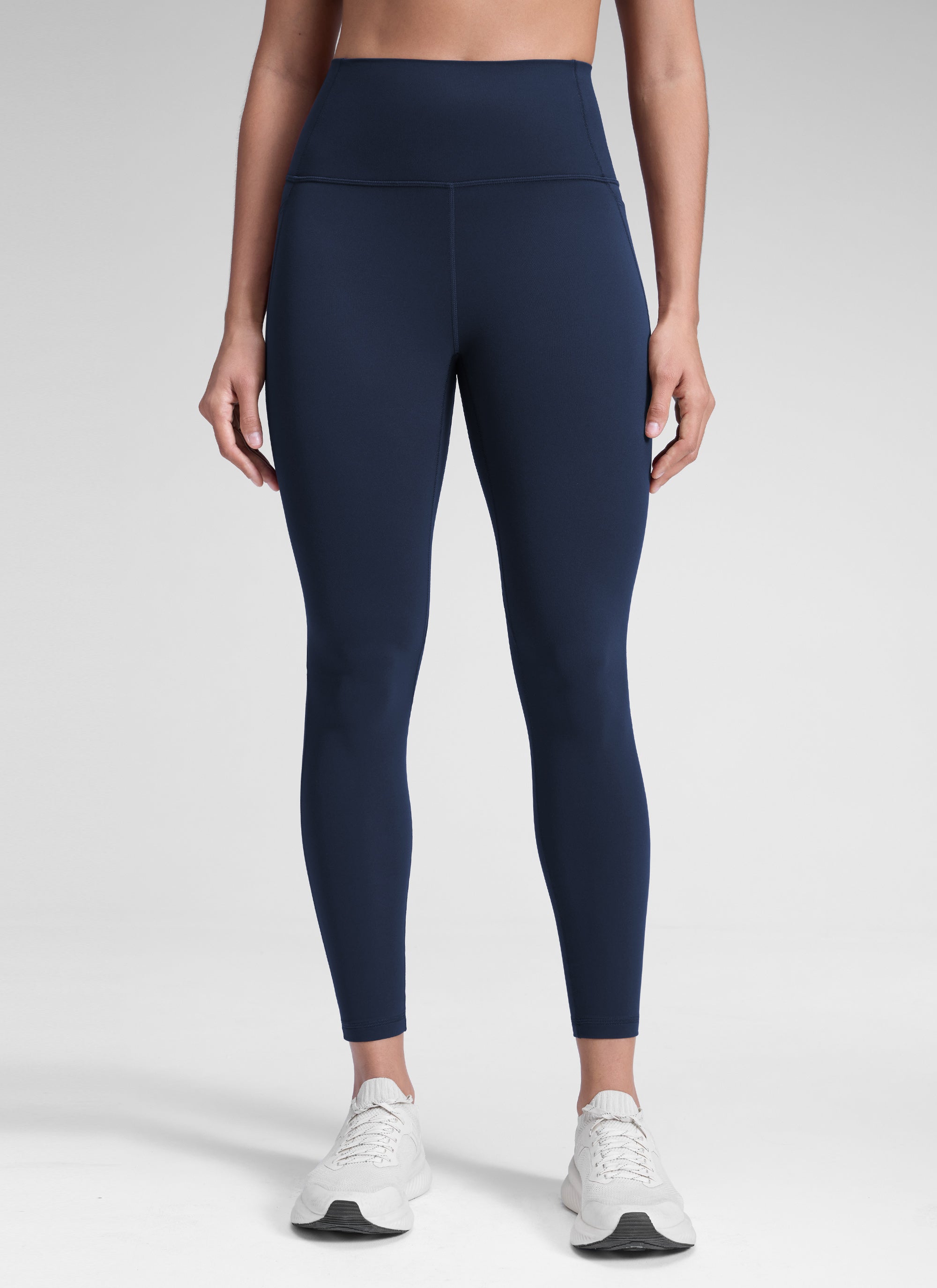 CRZ YOGA Women's Yoga Lounge High Rise Butterluxe Pocket Leggings 25'' Future Navy @model_info:D