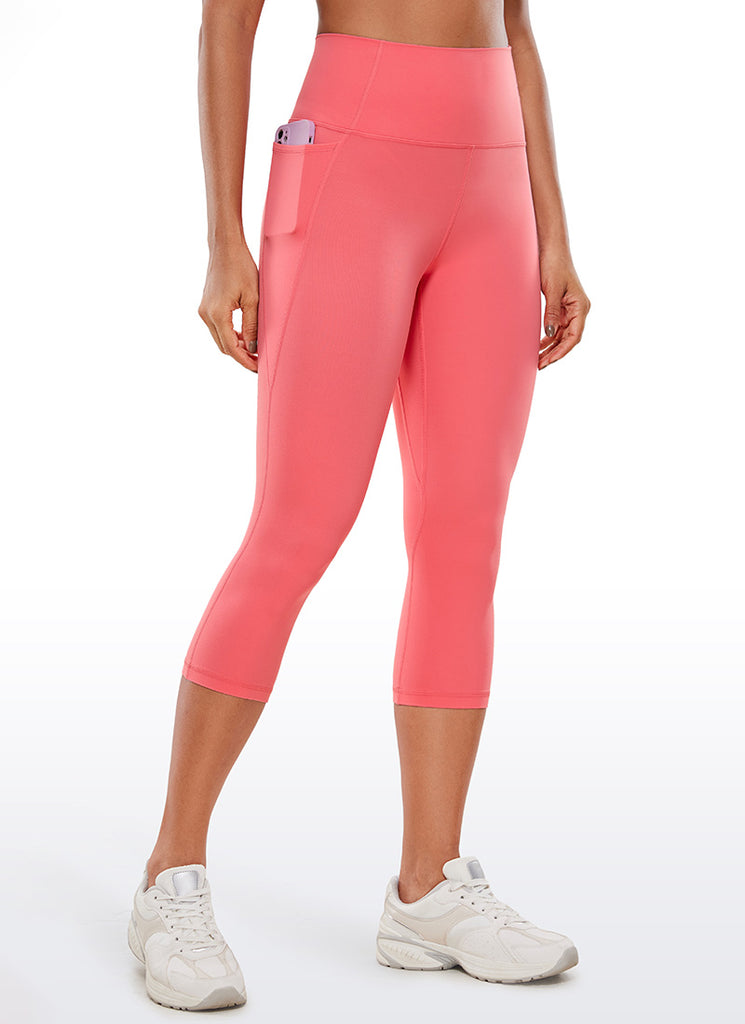 CRZ YOGA Womens Butterluxe High Waist Pockets Capri Leggings 19'' Grey Sage