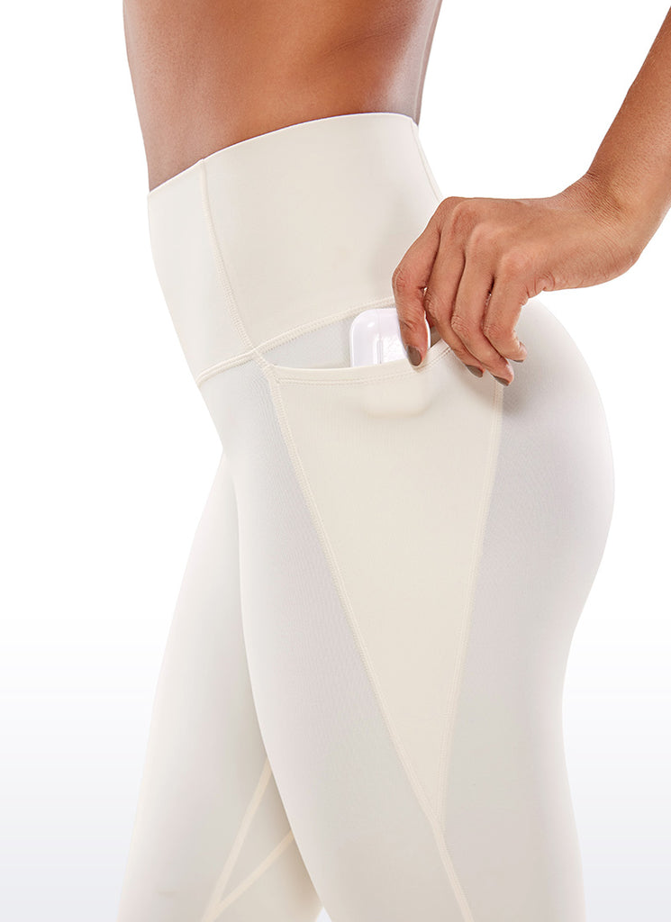 CRZ YOGA Womens Butterluxe High Waist Pockets Capri Leggings 19'' Gull Gray