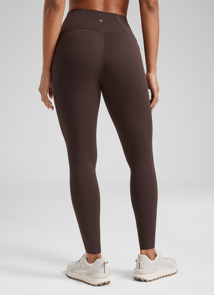 CRZ YOGA Womens Butterluxe Pockets Workout Leggings 28" Hot Fudge Brown