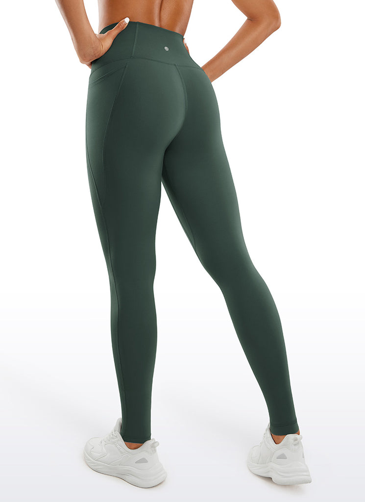 CRZ YOGA Womens Butterluxe Pockets Workout Leggings 30" Dark Forest Green
