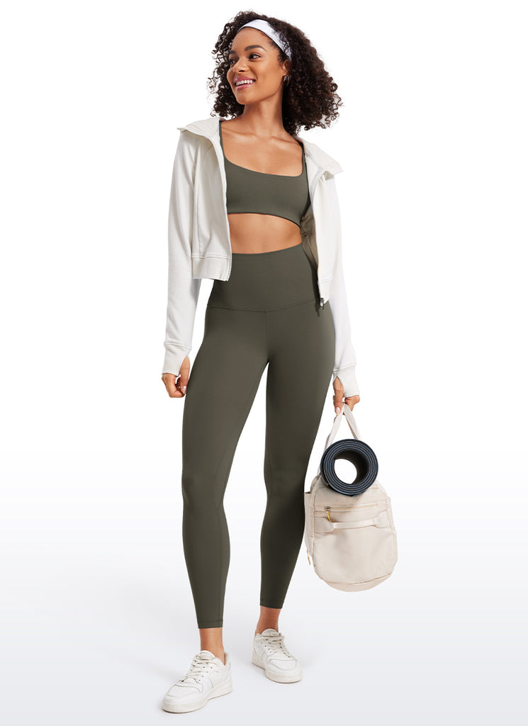 CRZ YOGA Women's Lounge Super High Rise Butterluxe Yoga Leggings 25'' Hot Fudge Brown