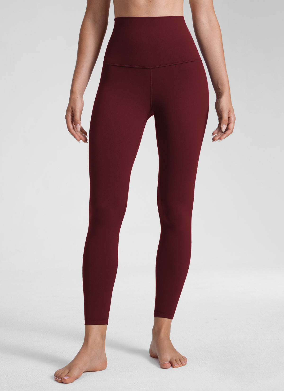 CRZ YOGA Women's Lounge Super High Rise Butterluxe Yoga Leggings 25'' Red Merlot @model_info:Malisa