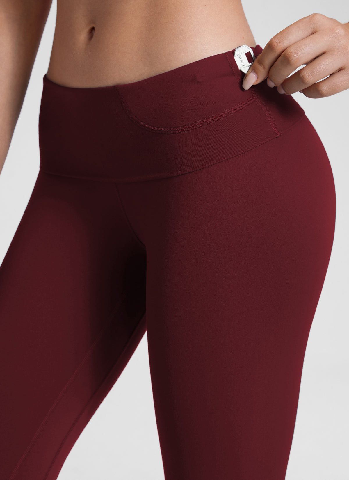 CRZ YOGA Women's Lounge Super High Rise Butterluxe Yoga Leggings 25'' Red Merlot @model_info:Malisa